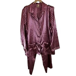 Ambrielle Woman Size 2XL 2 Set Pajama Lounge Satin Effect
